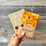 Organic Beeswax Food Wrap Set || Blue Flowers