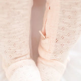 Organic Pointelle 2 Way Zipper Footie || Cotton Candy
