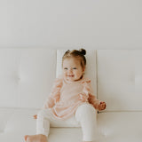 Pointelle Stretch Knit Baby Leggings || Natural