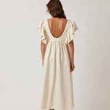 Ruffle Sleeve Midi Dress