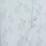 Pima Cotton Boys Henley Romper || Bunnies