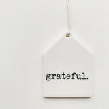 Porcelain Wall Tag || Grateful