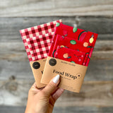 Organic Beeswax Food Wrap Set || Blue Flowers