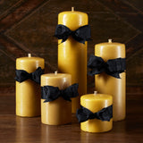 Smooth Pillar Candle, Gold Beeswax || 4"x 4"