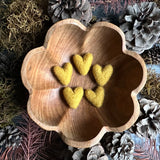 Felted Wool Heart || Gold Clay Yellow