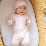 Pointelle Organic Knotted Hat || Cotton Candy