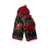 Aubrey Floral Wool Flip Mittens || Light & Natural