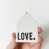 Porcelain Wall Tag || Love