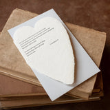 Handmade Letterpress Heart Card || Corinthians Quotes