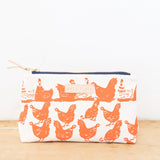 Hen House Laura Bag || Navy, Red Zip