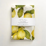 Organic Linen Tea Towel || Lemon