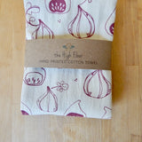 Handprinted Cotton Kitchen Towel || Fig