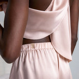 Washable Silk Tulip Back Set || Delicate Pink
