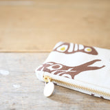 Luna Pencil Bag || Kelly + Pea, Navy Zip