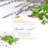 Handmade Tallow and Goat Milk Soap Bar || Lavender & Mint