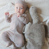 Organic Pointelle 2 Way Zipper Footie || Cloud