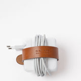Cable Organizer || Cognac Classic Leather