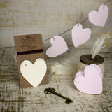 Petite Handmade Paper Heart Tag || Blush