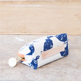 Hen House Darlene Bag || Navy, Orange Zip