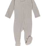 Organic Pointelle 2 Way Zipper Footie || Cloud