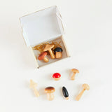 Handpainted Wooden Mushrooms Set