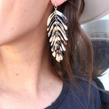 Plume Earrings || Tortoise Shell Brown