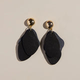 Black Weston Earrings || Gold