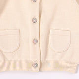 Milan Organic Knit Baby Cardigan || Cream