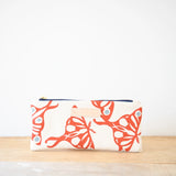 Luna Pencil Bag || Kelly + Pea, Navy Zip