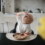 Silicone Feeding Spoon Set || Powder Blue