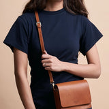 Audrey Mini Bag || Cognac Classic Leather