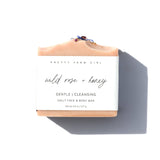 Handmade Tallow & Goat Milk Soap Bar || Wild Rose & Honey