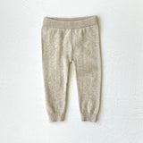 Milan Earthy Sweater Knit Baby Leggings || Earth Brown Waffle