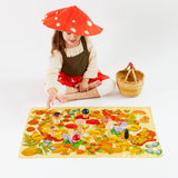 Handpainted Wooden Mushrooms Set