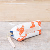 Hen House Darlene Bag || Navy, Orange Zip