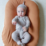 Organic Pointelle 2 Way Zipper Footie || Cloud