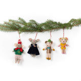 Felted Wool Christmas Ornaments || Christmas Mice