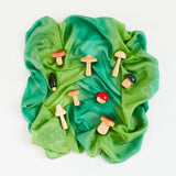 Handpainted Wooden Mushrooms Set