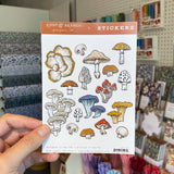 Eco Sticker Sheet || Mushrooms + Fungi