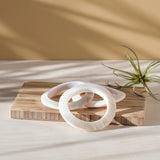 Mother of Pearl Bangle || Pearl White
