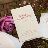 Wildflower Mix Handmade Paper Letterpress Card || Mother's Day