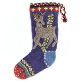 Wool Knit Christmas Stocking || Rudolph