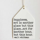 Porcelain Wall Tag || Happiness
