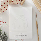Paintable Notecards || Gingerbread