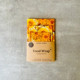 Organic Beeswax Food Wrap Set || Blue Flowers