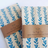 Natural Cotton Tea Towel || Vine