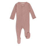 Organic Pointelle 2-Way Zipper Footie || Taffy