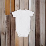 Organic Short Sleeve Baby Bodysuit || Soft White