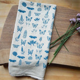 Natural Cotton Tea Towel || Butterfly
