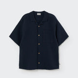 Soft Gauze Short Sleeve Shirt || Navy